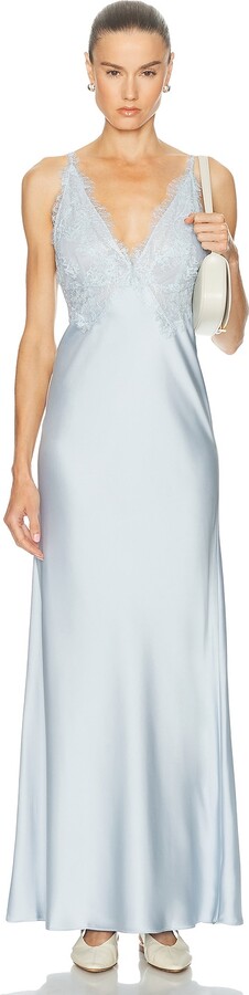 LoveShackFancy Iridia Dress in Baby Blue