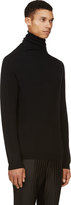 Thumbnail for your product : Haider Ackermann Black Slouchy Wool Turtleneck