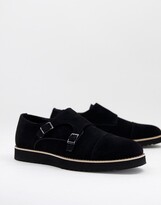 Thumbnail for your product : Truffle Collection casual monk strap shoes in black