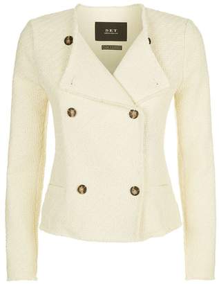 SET Cotton Double-Breasted Jacket