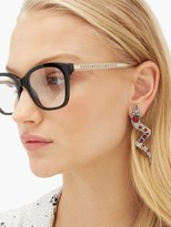Thumbnail for your product : Gucci Square Acetate Glasses - Black