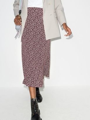 Reformation Bea floral-print midi skirt