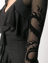 Thumbnail for your product : Diesel Sheer Long-Sleeve Mini Dress