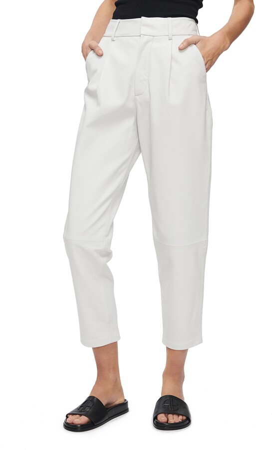 tapered leather trousers