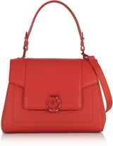 Thumbnail for your product : Trussardi Lovy Red Crepe Leather Satchel Bag