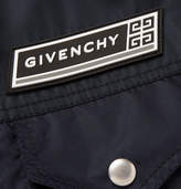 Thumbnail for your product : Givenchy Slim-fit Logo-appliqued Shell Bomber Jacket - Navy