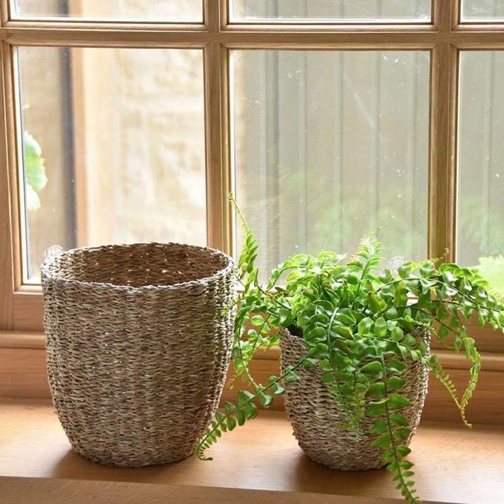 Posh Totty Designs Interiors Set Of Seagrass Planters