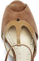 Thumbnail for your product : Brooks Brothers Suede Peep Toe T-Strap