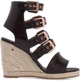 Laurence Dacade 90mm Rosario Multi Buckle Leather Wedges