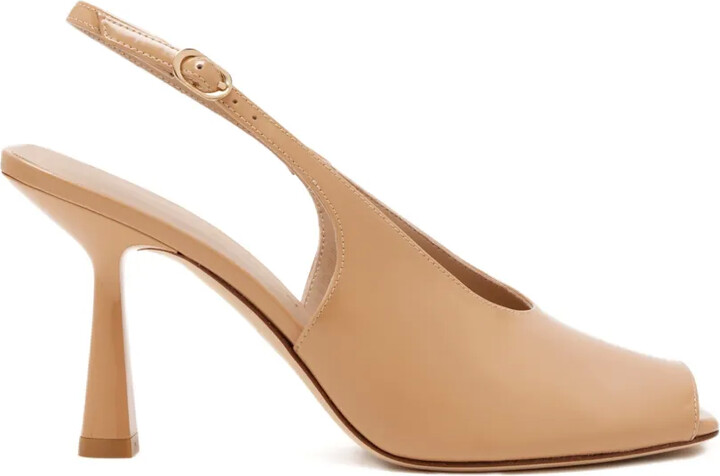 Stuart Weitzman Slingback Peep-Toe Heeled Pumps