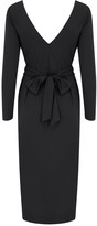 Thumbnail for your product : Pour Moi? Lara Slinky Jersey Wrap Front Long Sleeve Dress Black
