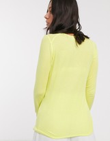 Thumbnail for your product : Weekday Teresa long sleeve top in acid yellow