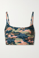 Thumbnail for your product : The Upside Himalaya Camouflage-print Stretch Sports Bra - Green