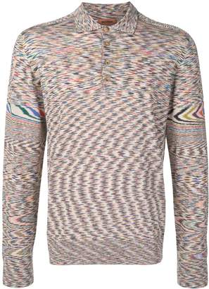 Missoni knitted striped polo shirt
