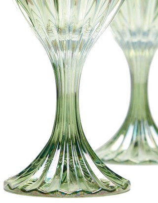 Luisa Beccaria Set Of Two Prestige Wine Glasses - Green