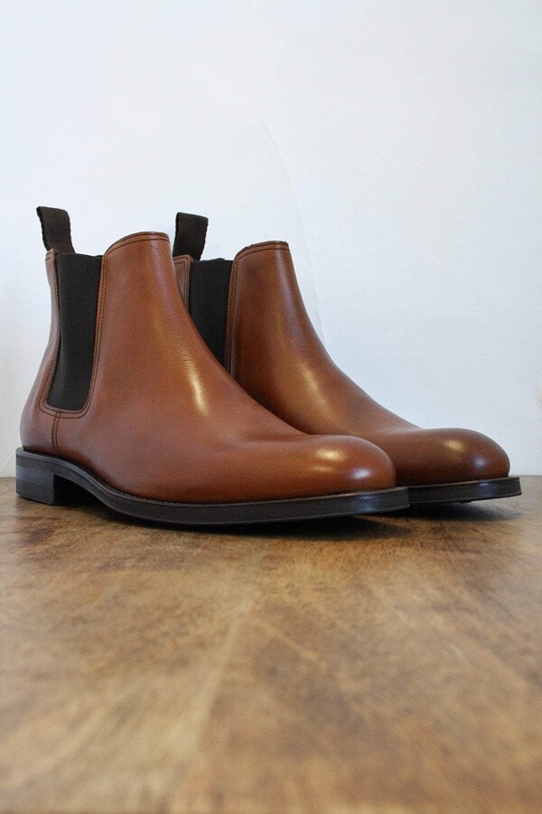 John White Piccadilly Tan Chelsea Boots - ShopStyle