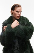 Thumbnail for your product : Topshop Mid Length Faux Fur Coat