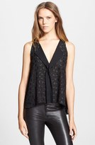 Thumbnail for your product : Alice + Olivia 'Bruden' Metallic Heart High/Low Tank