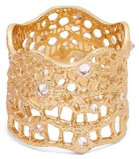 Aurélie Bidermann Fine Jewellery Fine Jewellery - Diamond, Aquamarine & Yellow Gold Ring - Womens - Yellow Gold