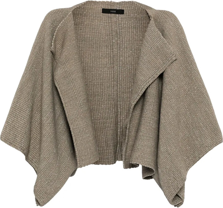 Voz Asymmetric Lurex Cape