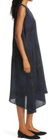 Thumbnail for your product : Eileen Fisher Asymmetrical Silk & Organic Cotton Midi Dress
