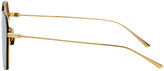Thumbnail for your product : Bottega Veneta Gold Mirrored Aviator Sunglasses