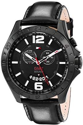 Tommy Hilfiger Men's 1790972 "Cool Sport" Stainless Steel Watch with Black Leather Band