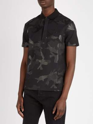 Valentino Camouflage Cotton Polo Shirt - Mens - Black
