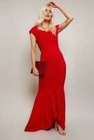 Thumbnail for your product : Little Mistress Noemi Red Bardot Fishtail Maxi Dress
