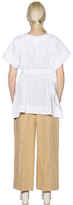 Thumbnail for your product : Sportmax Asymmetric Belted Cotton Poplin Blouse