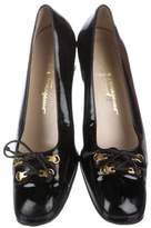 Thumbnail for your product : Ferragamo Patent Leather Embellished Pumps