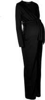 Thumbnail for your product : boohoo Maternity Tie Front Plunge Jumpsuit