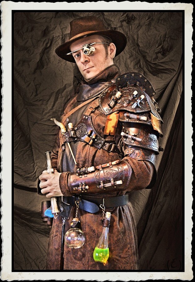 Bracer Steampunk De Cuir - Alchimiste