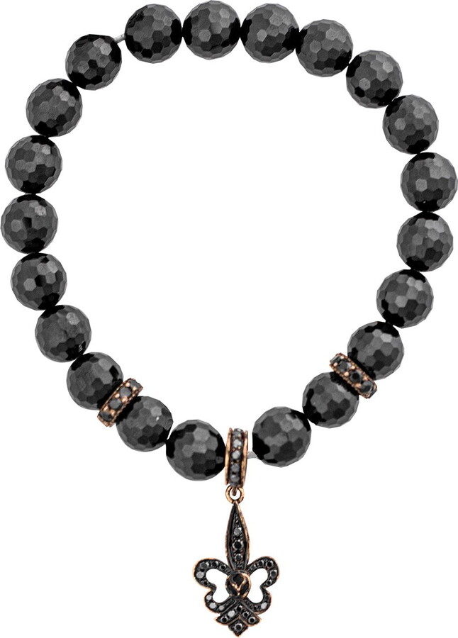 Loree Rodkin Royal Fleur-De-Lis Labrodite Charm Bracelet