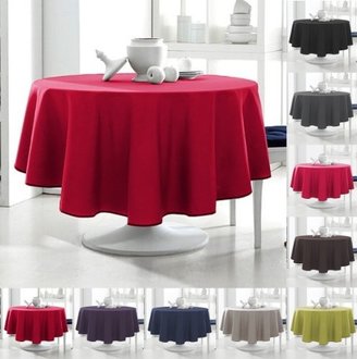 Today 256302 Round Polyester Tablecloth - 180 x 180 cm , polyester, Pomme d'amour/Rouge, 180x180 cm