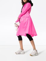Thumbnail for your product : Palm Angels Collared Flared Skirt Windbreaker