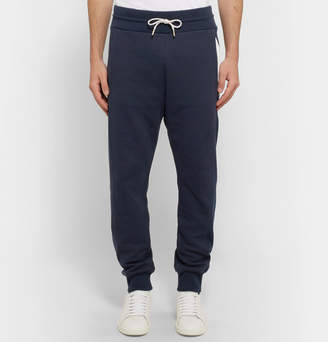 Moncler Gamme Bleu Slim-fit Tapered Loopback Cotton-jersey Sweatpants - Storm blue