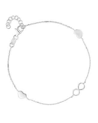 Simply Silver infinity heart bracelet