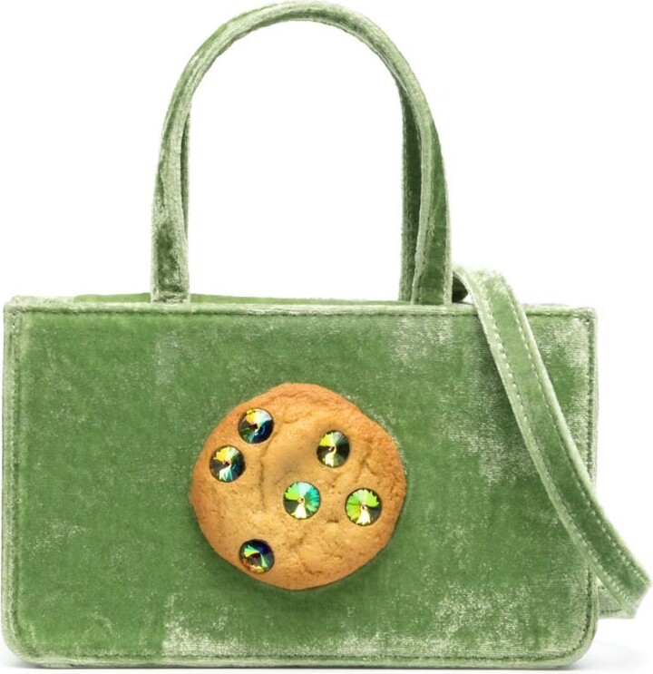 Puppets and Puppets Green Velvet Cookie Tote Bag ShopStyle