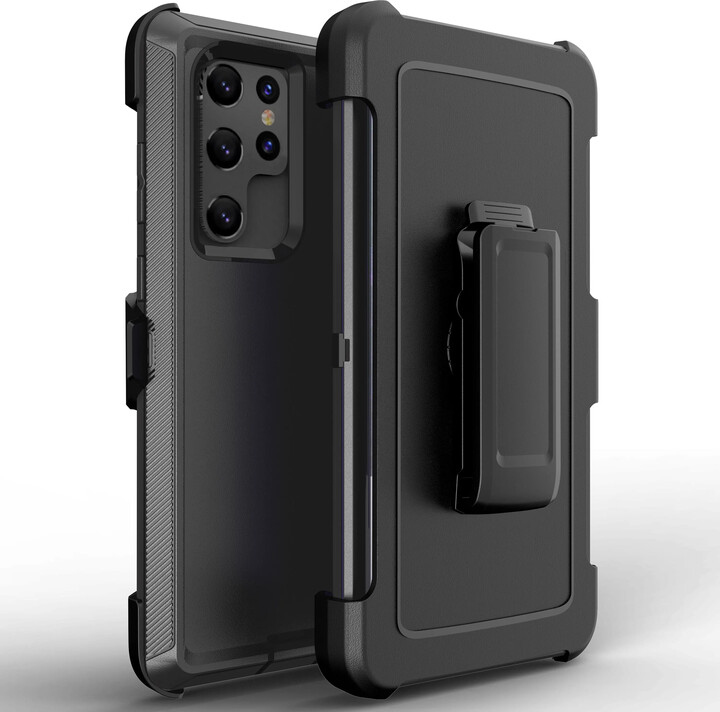 YUKIZOE 3 IN 1 Heavy Duty Armor Shockproof + Belt Clip Case For Samsung Galaxy S24 S23 S22 ULTRA S21 S20 FE S10 S9 PLUS Note 20 10 Cover