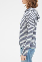 Thumbnail for your product : Forever 21 Marled Stripe Drawstring Hoodie