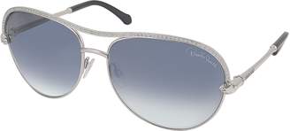 Roberto Cavalli VEGA 1011 Metal Aviator Women's Sunglasses w/Crystals
