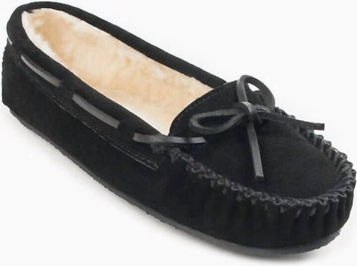 Minnetonka Women's Cally Low Moccasin In Black