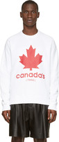 Thumbnail for your product : DSQUARED2 White & Red Canada's Twins Sweatshirt