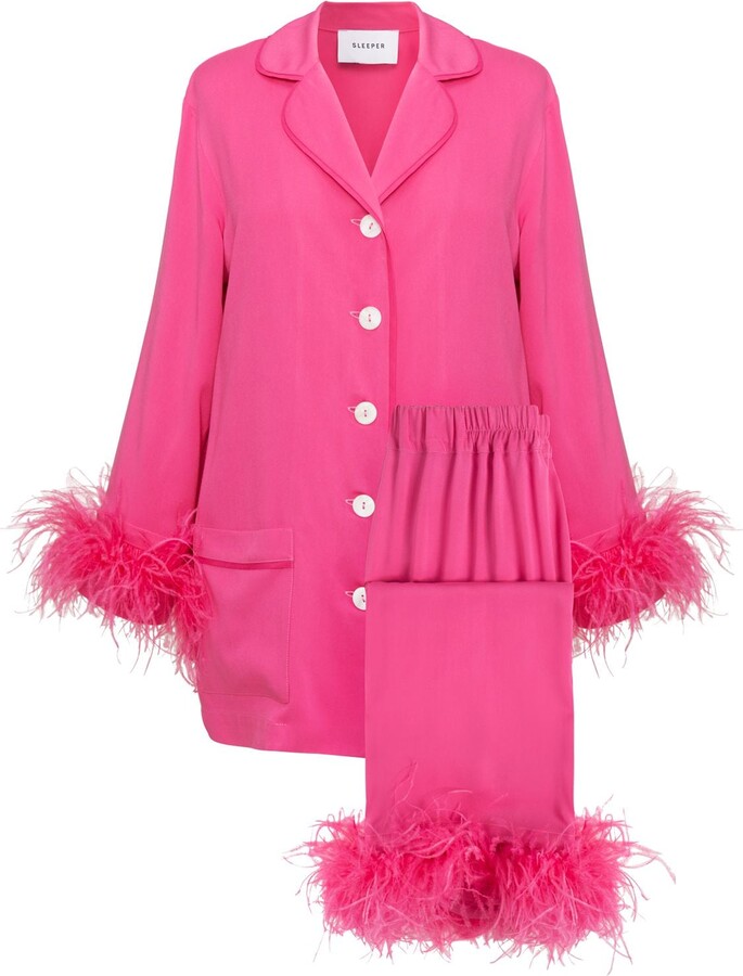 Sleeper Party pajama set w/ feathers ShopStyle