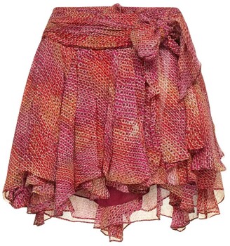 Isabel Marant Allover Printed Flared Mini Skirt