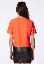 Thumbnail for your product : Missguided Fayha Side Split Shell Top Orange