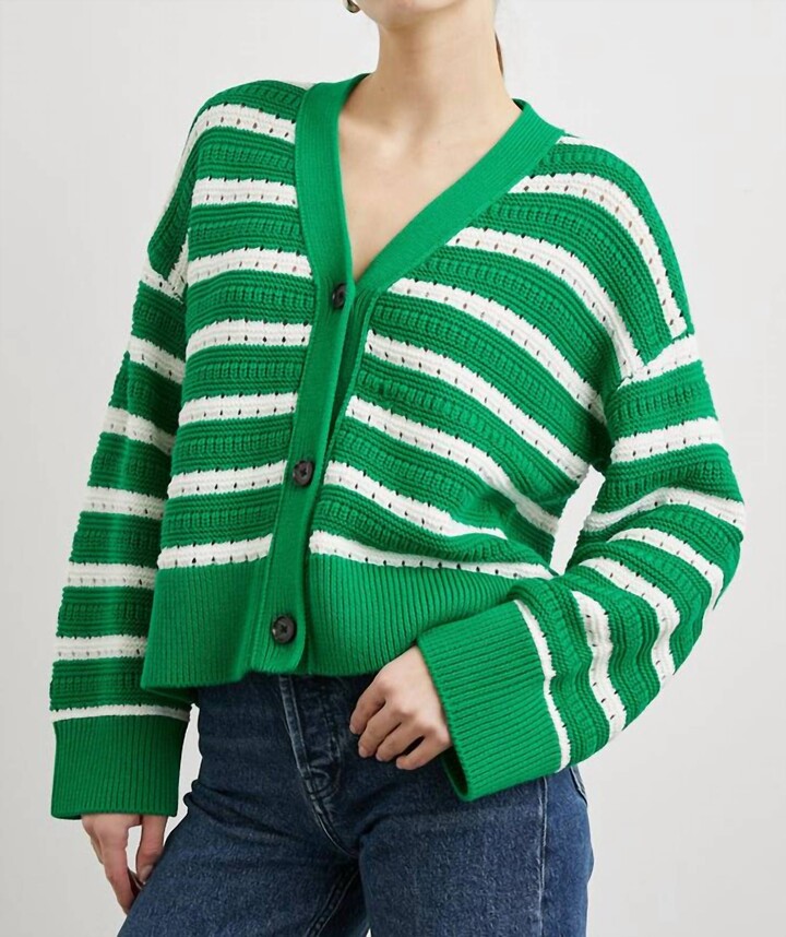 Rails Geneva Cardigan In Kelly Stripe
