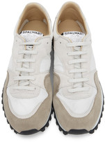 Thumbnail for your product : Spalwart White and Grey Marathon Trail Low Sneakers