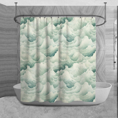 East Urban Home Argenziano Abstract Shower Curtain
